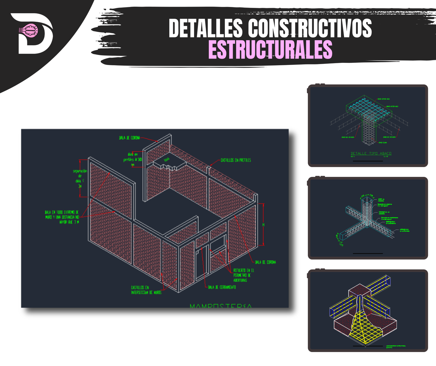 Mega Colección AutoCAD: +2000 Detalles Constructivos