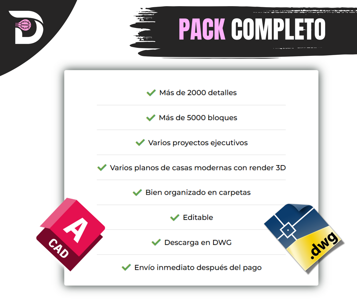 Mega Colección AutoCAD: +2000 Detalles Constructivos