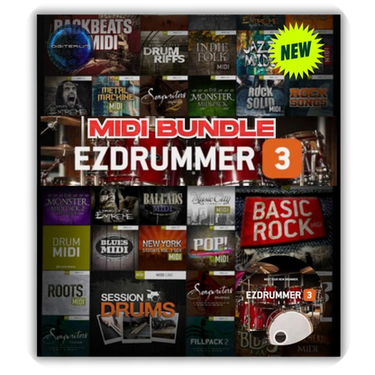 Paquete Premium Mega Midi para Ezdrummers y Superior Drummer