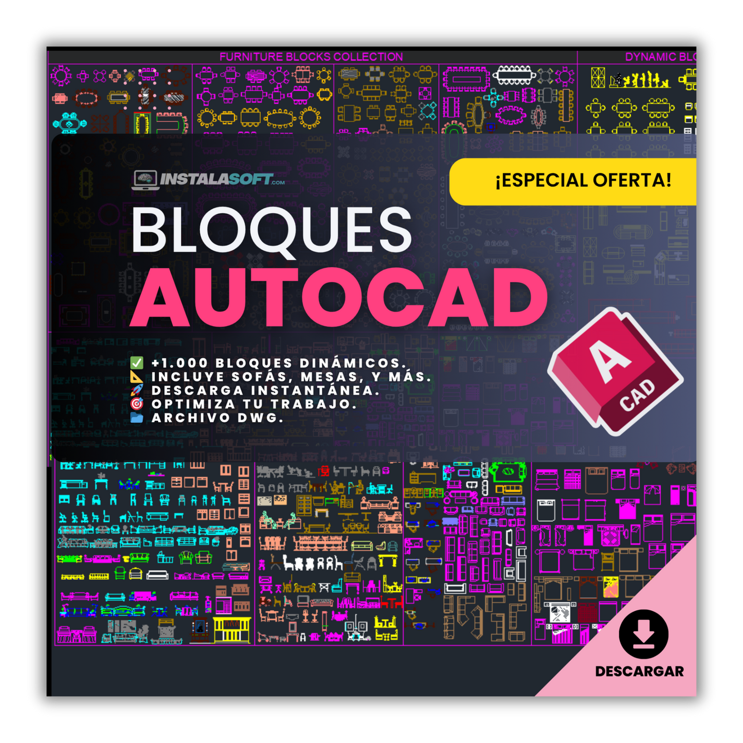 Colección +10000 Bloques para AutoCAD (DWG)