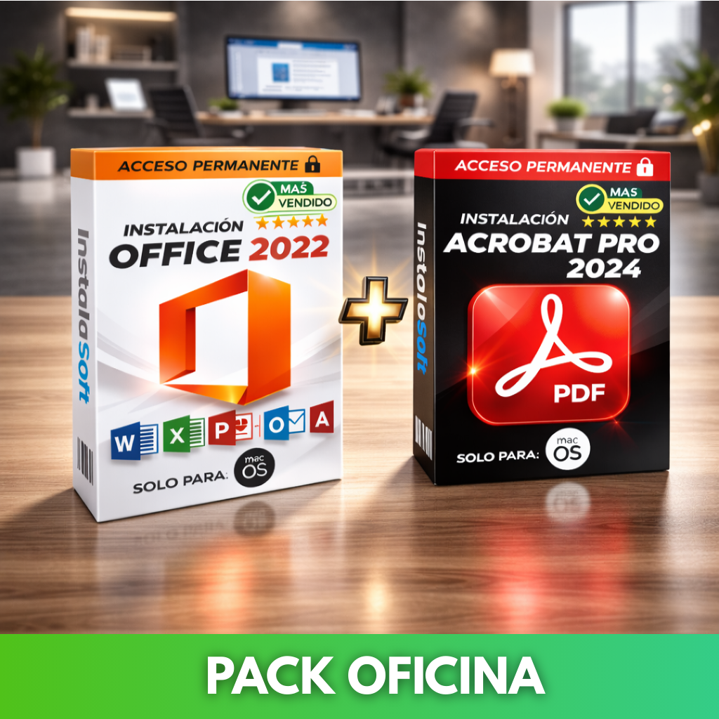 (PACK) Office 2022 + Acrobat Pro para (Mac) 1 (PC) – InstalaSoft