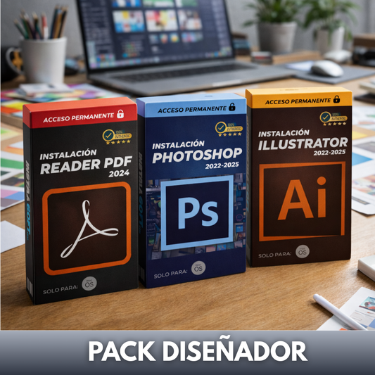 Pack Photoshop + Ilustrator + Reader | Instalación (Solo Mac)