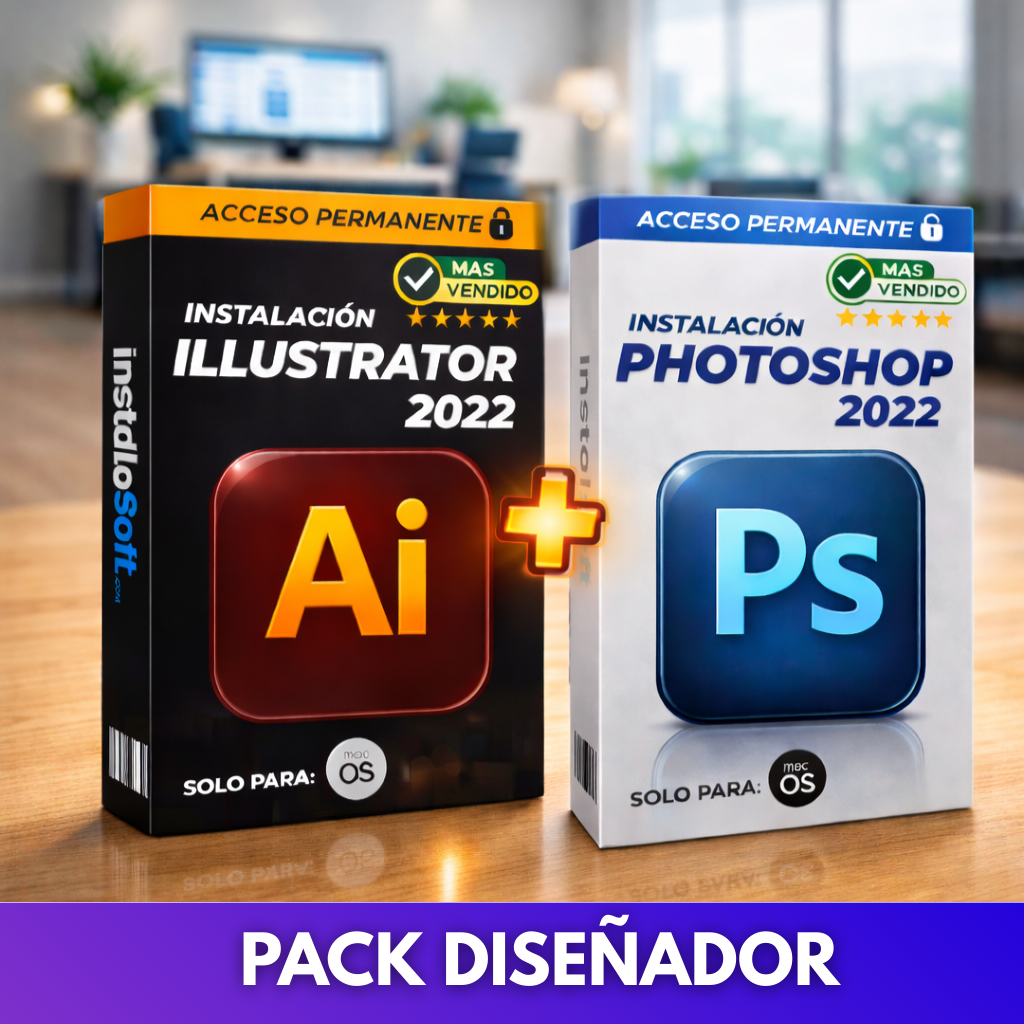 (PACK) Photoshop + Illustrator 2022 para (Mac)