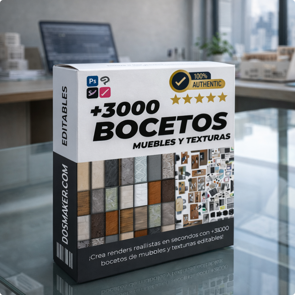 Colección +2000 Bocetos de Muebles y Texturas PNG