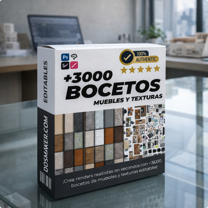 Colección +2000 Bocetos de Muebles y Texturas PNG