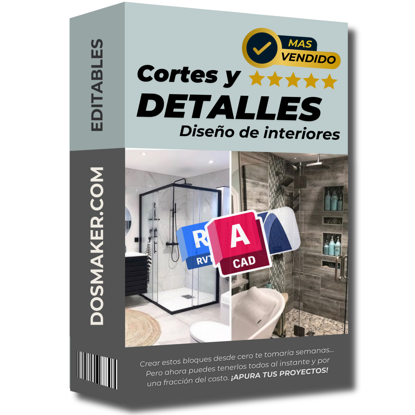 52 Detalles y Cortes Constructivos – Listos para Usar